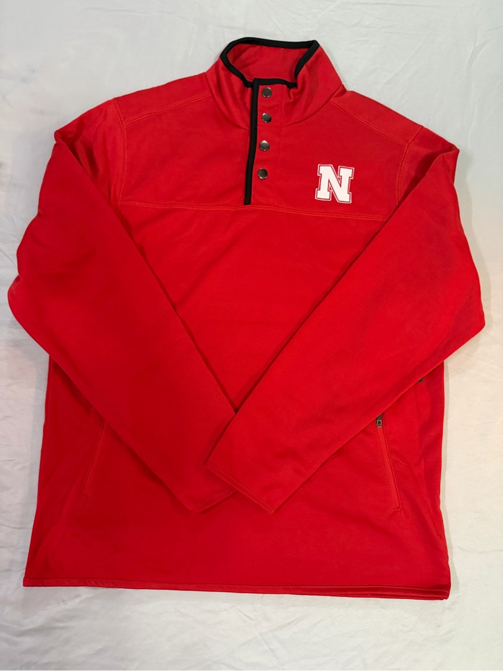 Colosseum Red Quarter-Snap Pullover with White 'N' Chest Logo